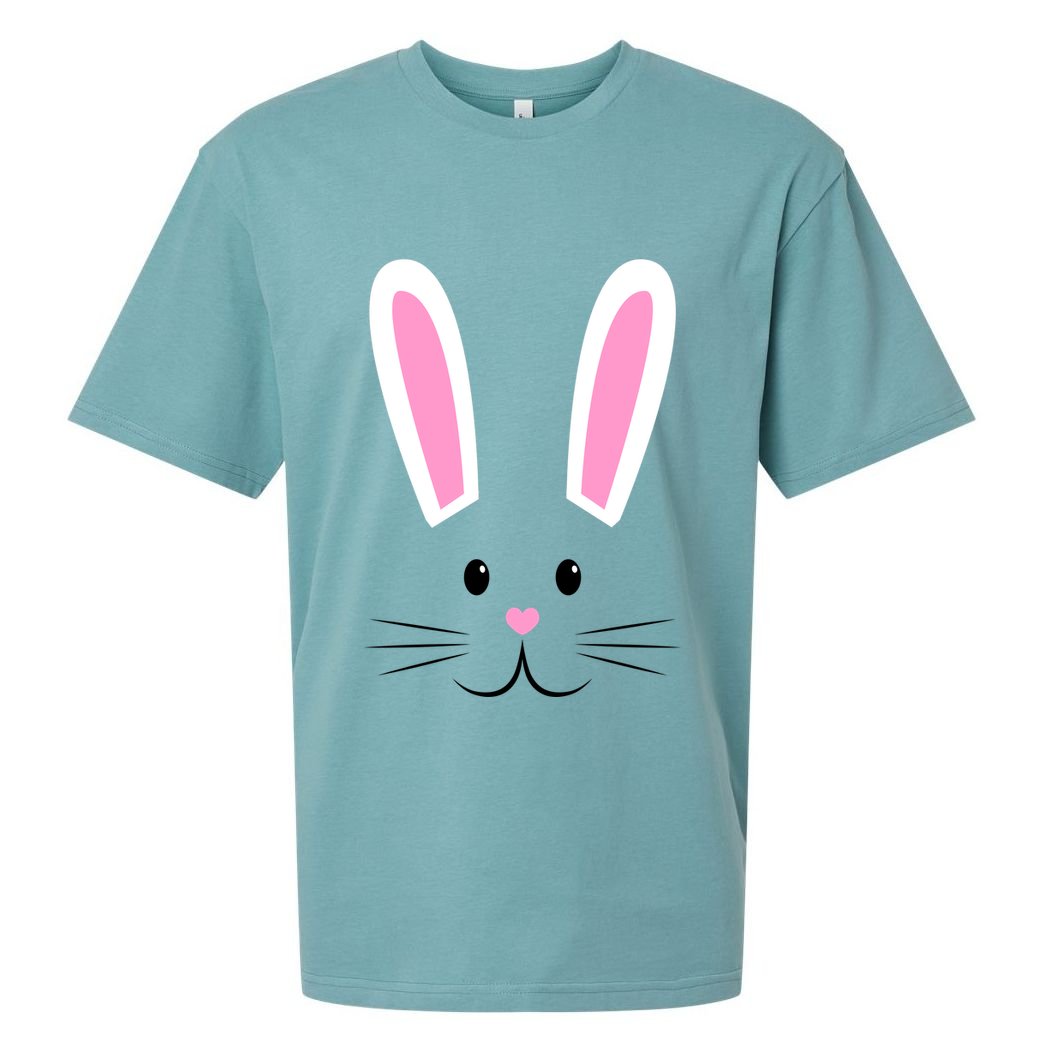 Easter Bunny Big Face Rabbit Sueded Cloud Jersey T-Shirt