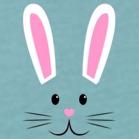 Easter Bunny Big Face Rabbit Sueded Cloud Jersey T-Shirt