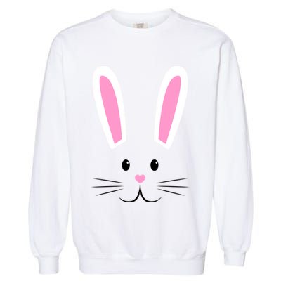 Easter Bunny Big Face Rabbit Garment-Dyed Sweatshirt