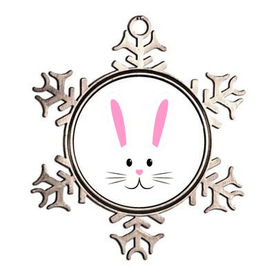 Easter Bunny Big Face Rabbit Metallic Star Ornament