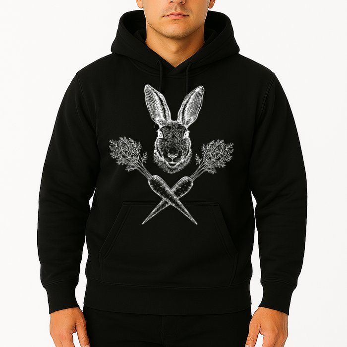 Easter Bunny Carrot Crossbones Hoodie