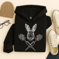 Easter Bunny Carrot Crossbones Hoodie