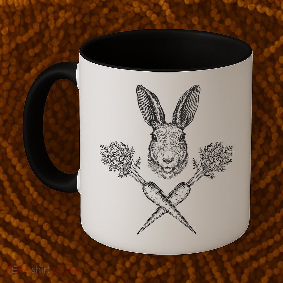 Easter Bunny Carrot Crossbones Mug