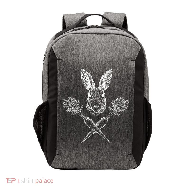 Easter Bunny Carrot Crossbones Vector Backpack