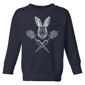 Easter Bunny Carrot Crossbones Toddler Sweatshirt