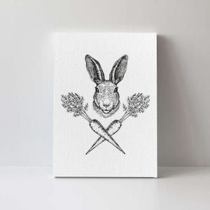 Easter Bunny Carrot Crossbones Canvas