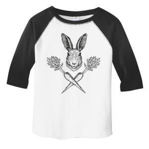 Easter Bunny Carrot Crossbones Toddler Fine Jersey T-Shirt