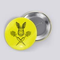 Easter Bunny Carrot Crossbones Button
