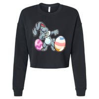 Easter Bunny Dabbing Cropped Pullover Crew