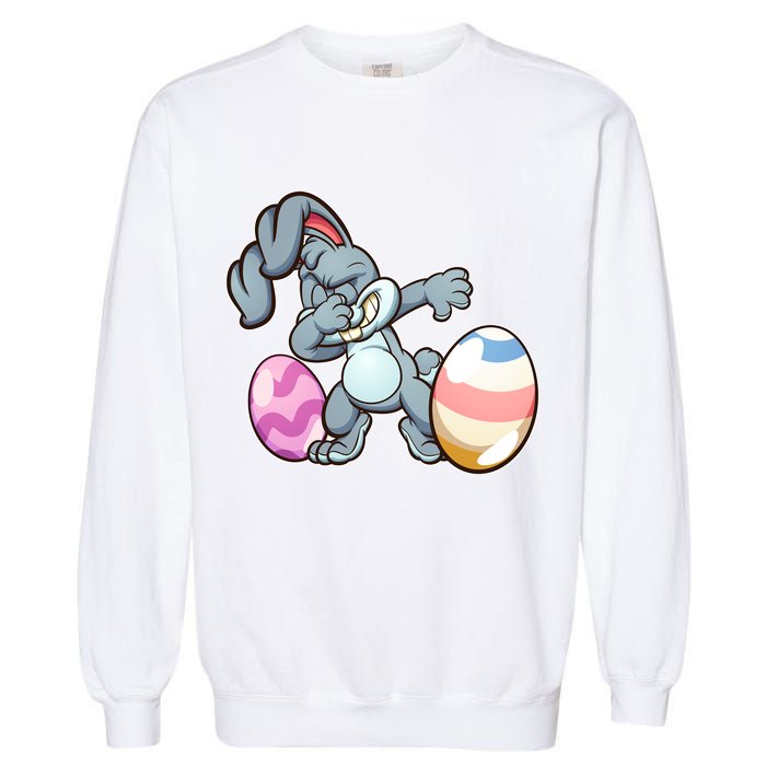 Easter Bunny Dabbing Garment-Dyed Sweatshirt