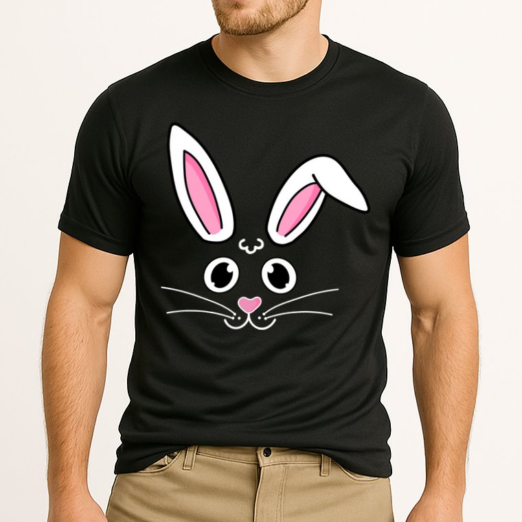 Easter Bunny Face Cooling Performance Crew T-Shirt