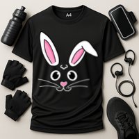 Easter Bunny Face Cooling Performance Crew T-Shirt