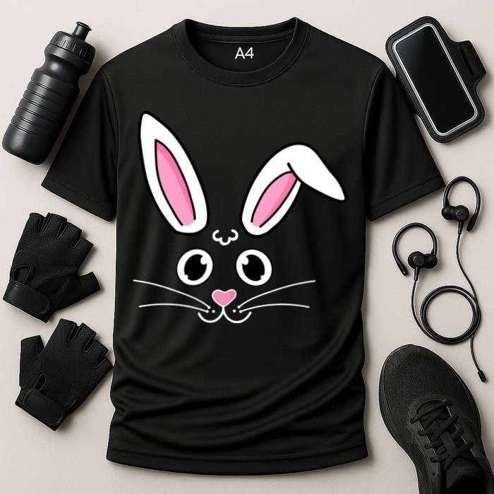 Easter Bunny Face Cooling Performance Crew T-Shirt
