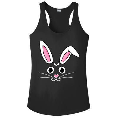 Easter Bunny Face Ladies PosiCharge Competitor Racerback Tank