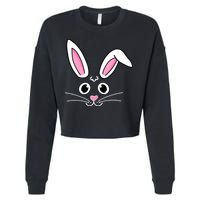Easter Bunny Face Cropped Pullover Crew