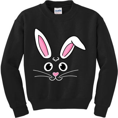 Easter Bunny Face Kids Sweatshirt
