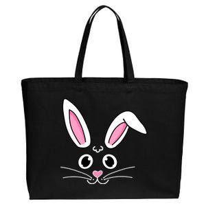 Easter Bunny Face Cotton Canvas Jumbo Tote