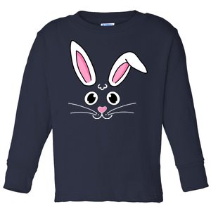 Easter Bunny Face Toddler Long Sleeve Shirt