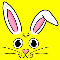 Easter Bunny Face Long Sleeve Shirt