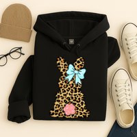 Easter Bunny Leopard Print Hoodie