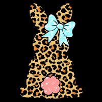 Easter Bunny Leopard Print Sustainable Bucket Hat