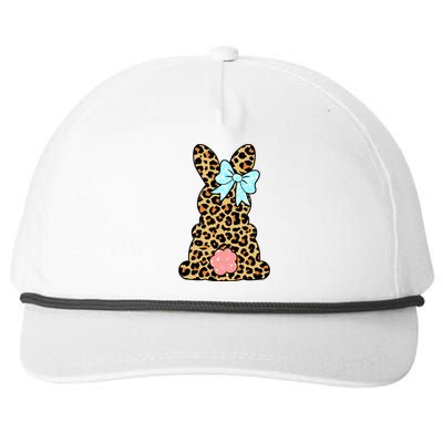 Easter Bunny Leopard Print Snapback Five-Panel Rope Hat