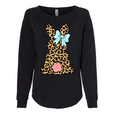 Easter Bunny Leopard Print Womens California Wash Sweatshirt