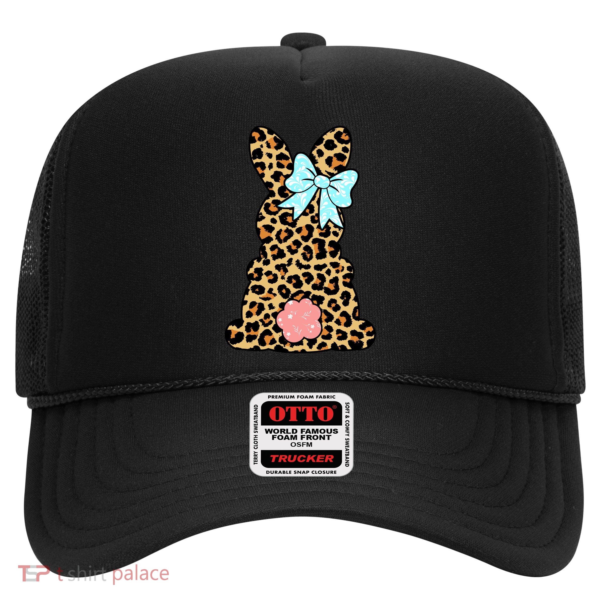 Easter Bunny Leopard Print Trucker Hat