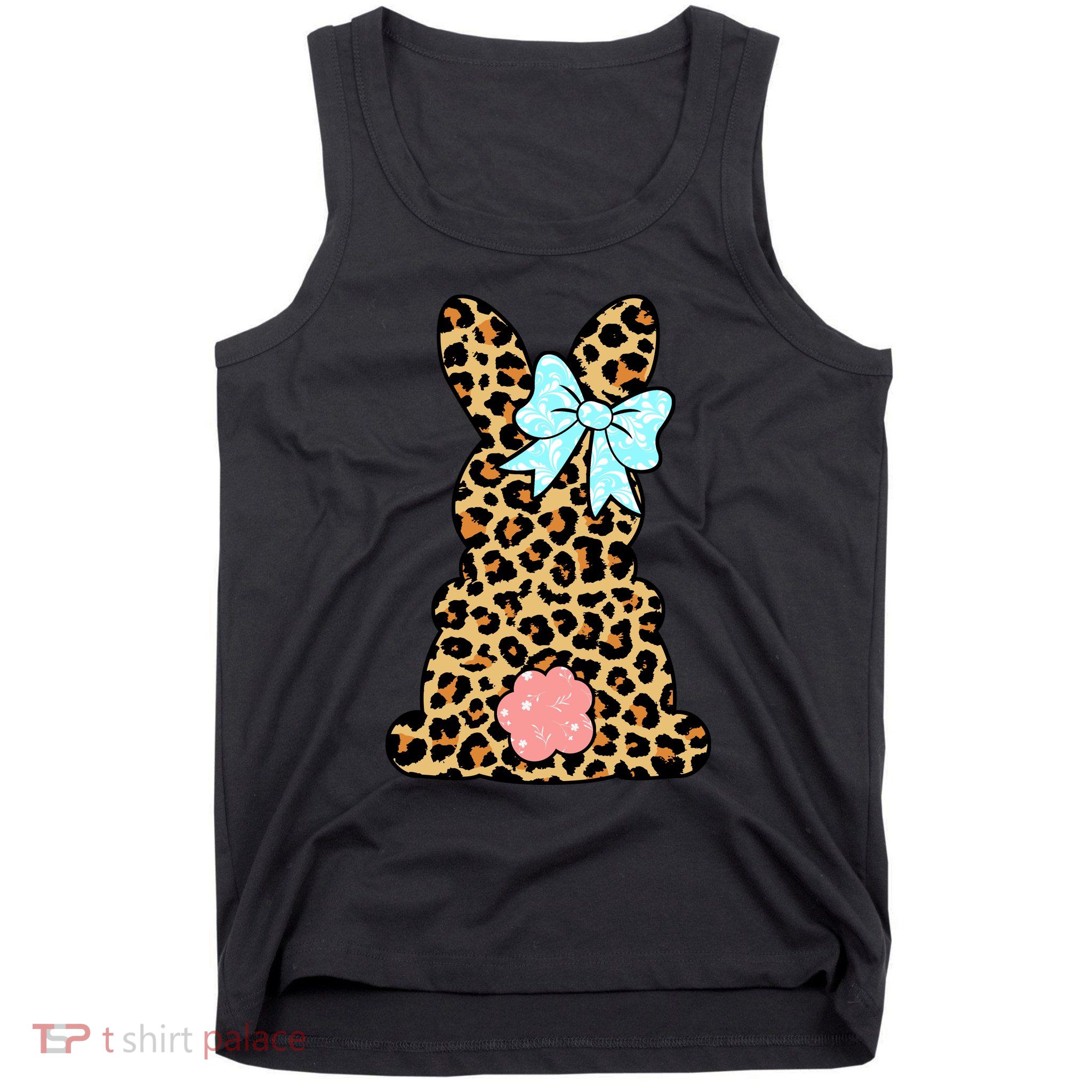 Easter Bunny Leopard Print Tank Top