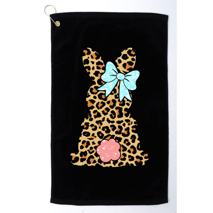 Easter Bunny Leopard Print Golf Towel
