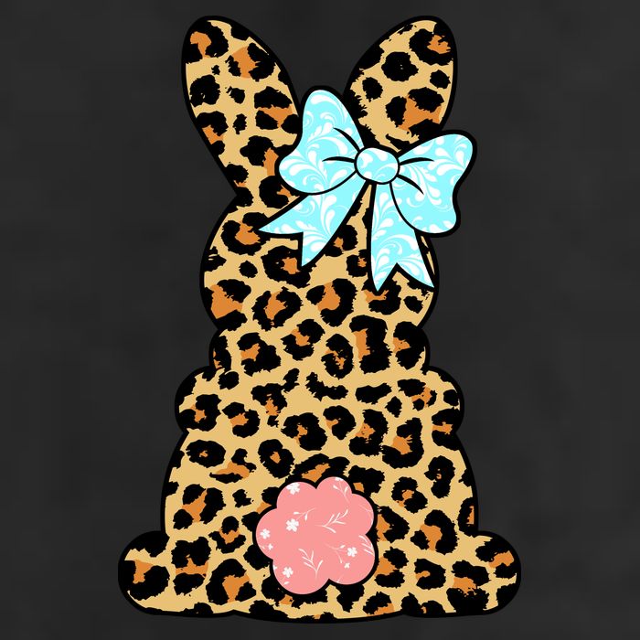 Easter Bunny Leopard Print Golf Towel