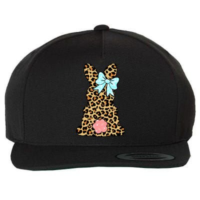 Easter Bunny Leopard Print Wool Snapback Cap