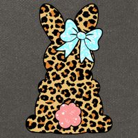 Easter Bunny Leopard Print Cotton Canvas Backpack