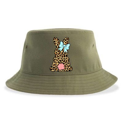 Easter Bunny Leopard Print Sustainable Bucket Hat