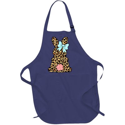 Easter Bunny Leopard Print Full-Length Apron With Pockets