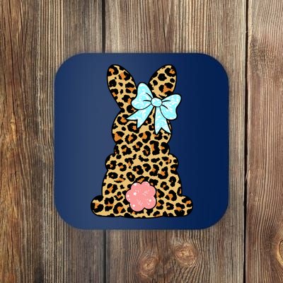 Easter Bunny Leopard Print Coaster