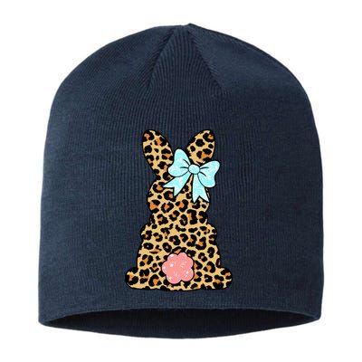 Easter Bunny Leopard Print Sustainable Beanie