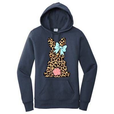 Easter Bunny Leopard Print Women's Pullover Hoodie