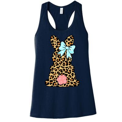 Easter Bunny Leopard Print Women's Racerback Tank