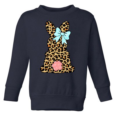 Easter Bunny Leopard Print Toddler Sweatshirt