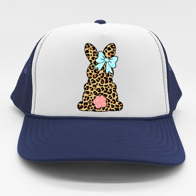 Easter Bunny Leopard Print Trucker Hat