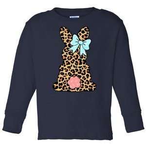 Easter Bunny Leopard Print Toddler Long Sleeve Shirt