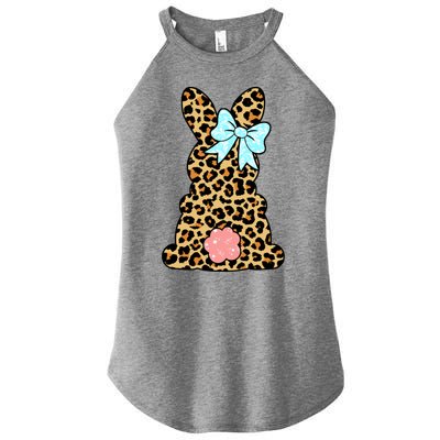 Easter Bunny Leopard Print Women's Perfect Tri Rocker Tank