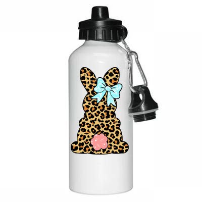 Easter Bunny Leopard Print Aluminum Water Bottle