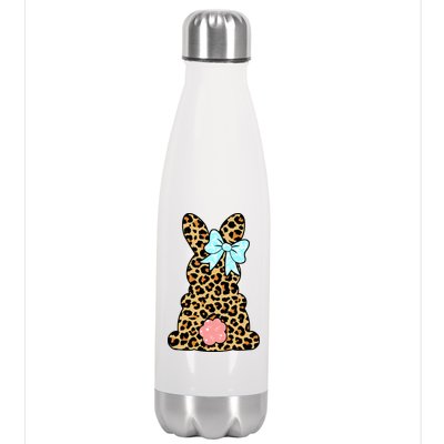 Easter Bunny Leopard Print Stainless Steel Insulated Water Bottle