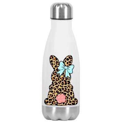 Easter Bunny Leopard Print Stainless Steel Insulated Water Bottle