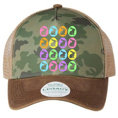 Easter Bunny Rabbit Eggs Legacy Tie Dye Trucker Hat