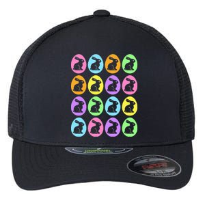 Easter Bunny Rabbit Eggs Flexfit Unipanel Trucker Cap