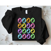 Easter Bunny Rabbit Eggs Sweatshirt