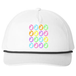 Easter Bunny Rabbit Eggs Snapback Five-Panel Rope Hat